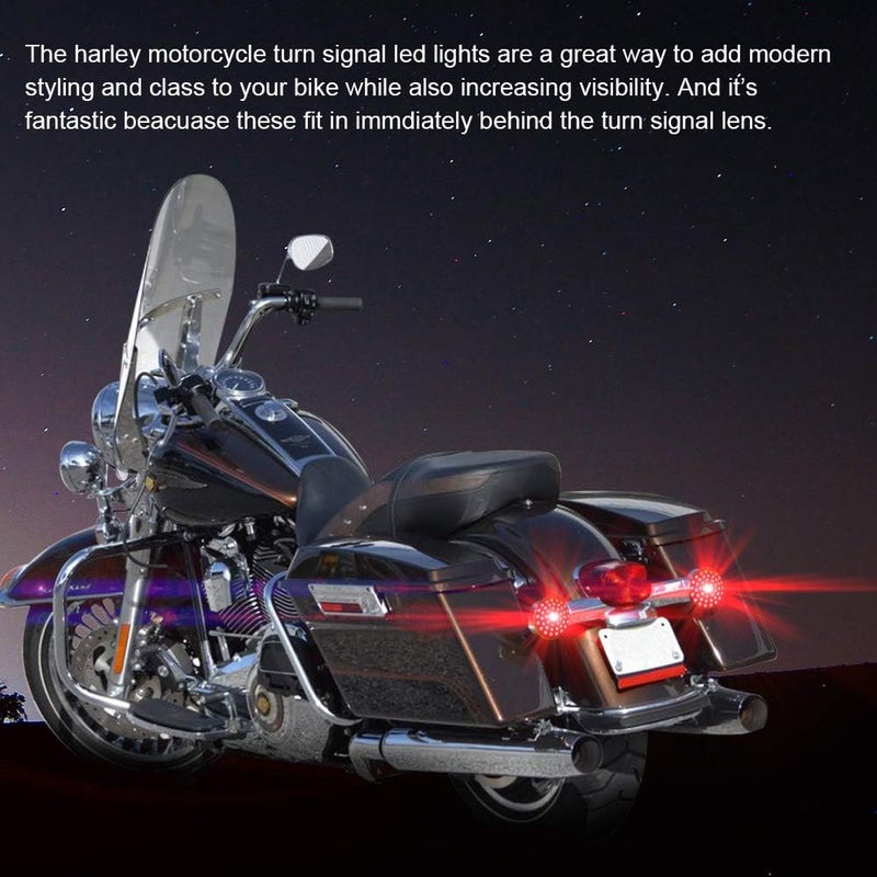 SUNPIE Motorcycle LED Lights Blinkers Reverse Light 1156 Red Compatible with Harley Davidson Electra Glide Road King Heritage Softail Classic Road Glide Classic 1994-2019 - Image 5